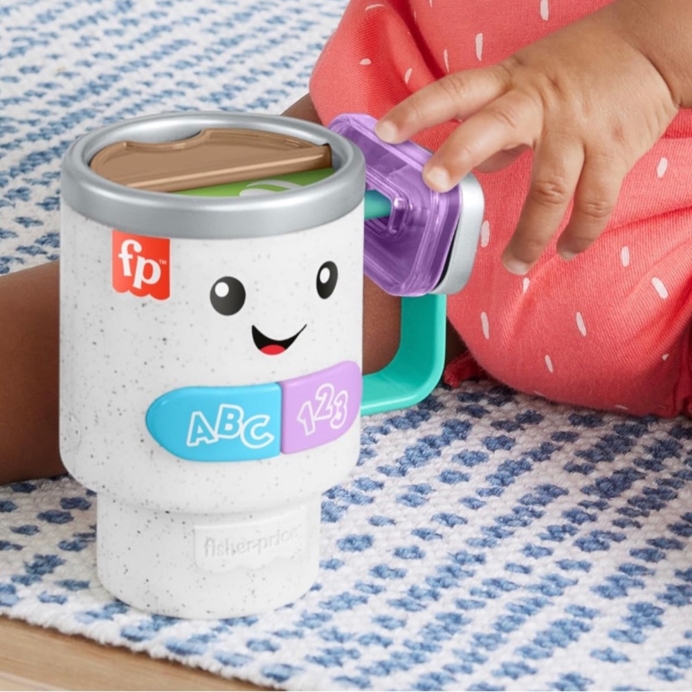 Fisher-Price Laugh & Learn Baby & Toddler Toy Wake Up & Learn Coffee Mug